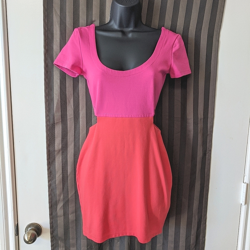 Pink and orange dress
